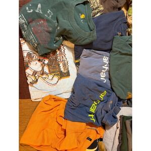 Mens Carhartt and Graphic T-Shirt Bundle Lot of 8 Green Blue Orange Large L